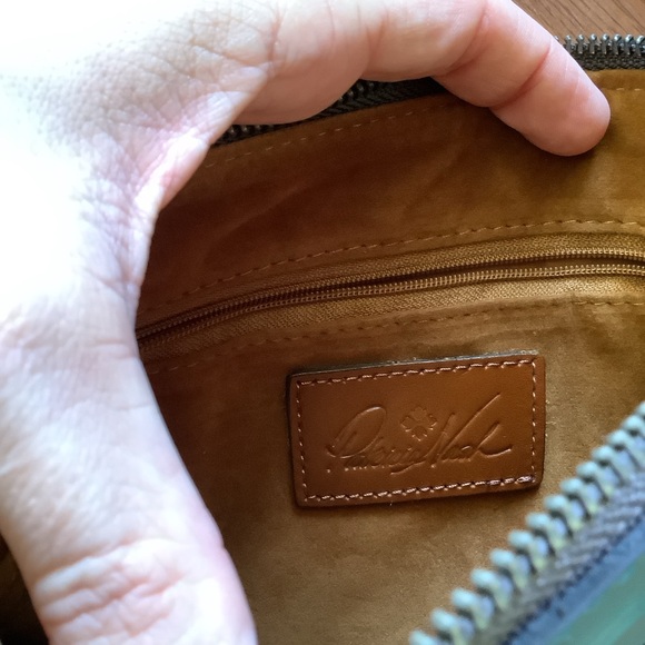 Patricia Nash Blue Coral Floral Tooled Leather Wristlet - Picture 8 of 15